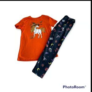 Celebrate! Halloween 2 pc outfit Girls size L 10-12 Unicorn